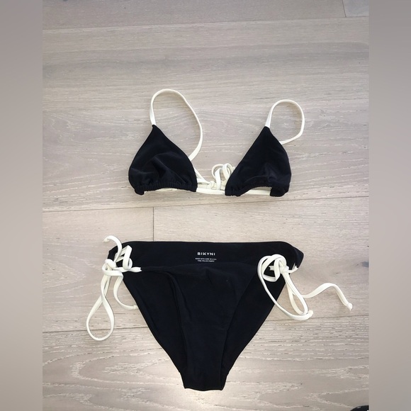 BIKYNI black and white string bikini set sz small - Picture 1 of 4
